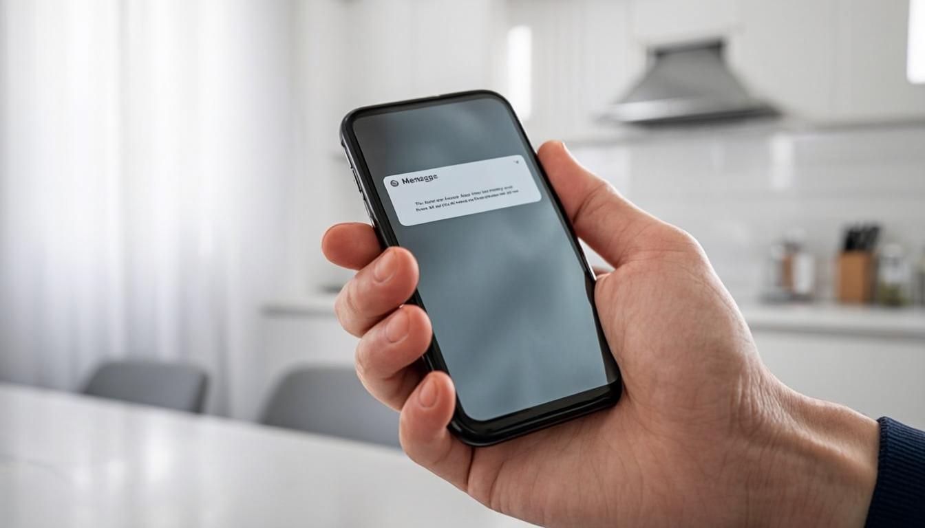 Un téléphone reçoit le SMS de réponse en moins de 10 secondes